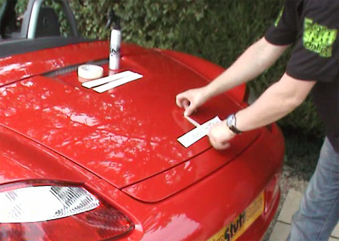 Hold in place with masking tape 