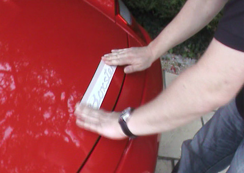 Hold in place with masking tape 