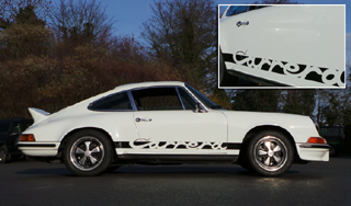 Classic Porsche 911 Carrera Script Script Decals (version 1)