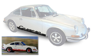 Classic Porsche 911 Carrera Script Decals  (version 3)