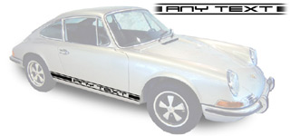 Classic Porsche 911 Modern Typeface Decals