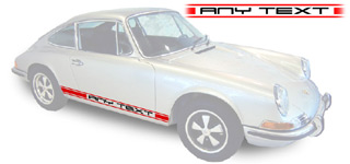 Classic Porsche 911 Modern Typeface 2 Colour Bespoke Decals
