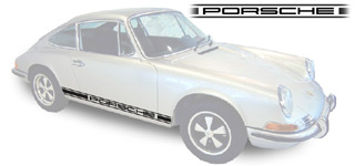 Classic Porsche 911 Modern Typeface Decals