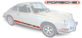 Classic Porsche 911 Modern Typeface 2 Colours Decals