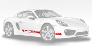 Porsche Cayman R 2 Colours Bespoke Decals