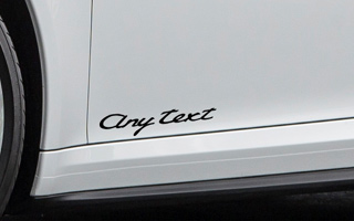 Porsche\Cayman Door Script Decals