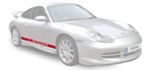 Porsche 911 996 Carrera Script Decals
