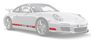 Porsche 911 997 Typeface Extra 2 Colours Decals