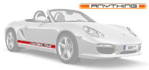 Porsche Boxster 987 Typeface 2 Colours Decals