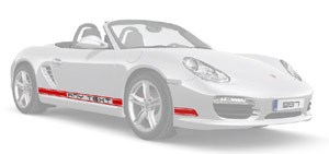 Porsche 987 Boxster Typeface Extra 2 Colours Decals