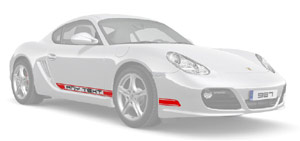 Porsche Cayman R 2 Colours Bespoke Decals