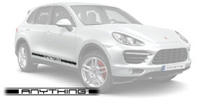 Porsche Cayenne Typeface Decals