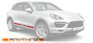 Porsche Cayenne Typeface 2 Colours Decals